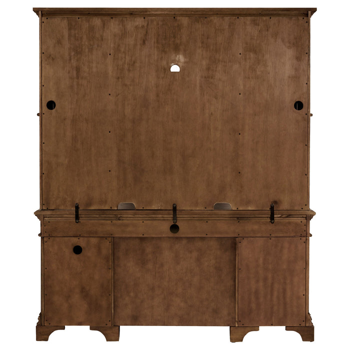 Coaster Hartshill Credenza with Hutch Burnished Oak Default Title