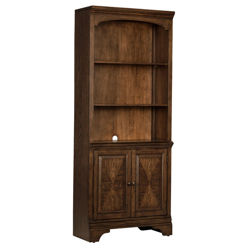 Coaster Hartshill Bookcase with Cabinet Burnished Oak Default Title