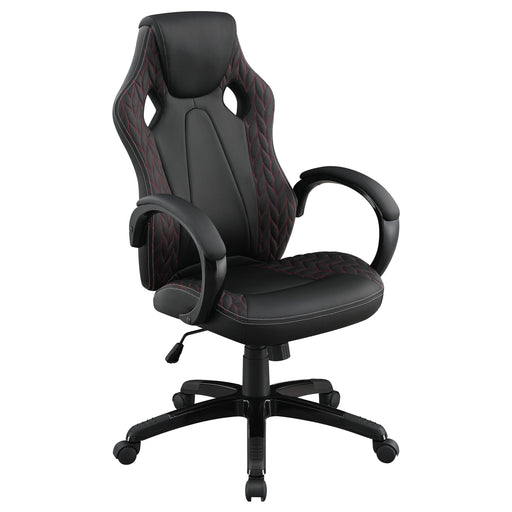 Coaster Carlos Arched Armrest Upholstered Office Chair Black Default Title