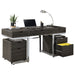 Coaster Noorvik 3-piece Writing Desk Set Dark Oak and Chrome Default Title