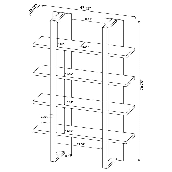 Coaster Danbrook Bookcase with 4 Full-length Shelves Default Title