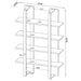 Coaster Danbrook Bookcase with 4 Full-length Shelves Default Title