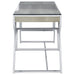 Coaster Emelle 2-drawer Glass Top Writing Desk Grey Driftwood and Chrome Default Title