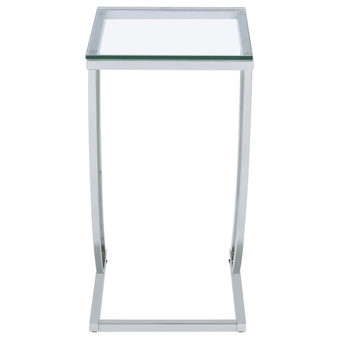 Coaster Cayden Rectangular Top Accent Table Chrome and Clear Default Title