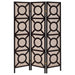 Coaster Vulcan 3-panel Geometric Folding Screen Tan and Cappuccino Default Title