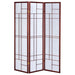 Coaster Katerina 3-panel Folding Floor Screen White and Cherry Default Title