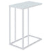 Coaster Stella Glass Top Accent Table Chrome and White Default Title