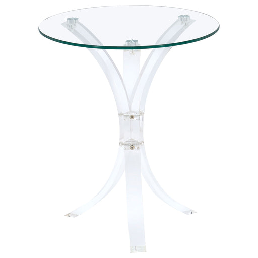 Coaster Laning Round Accent Table Clear Default Title