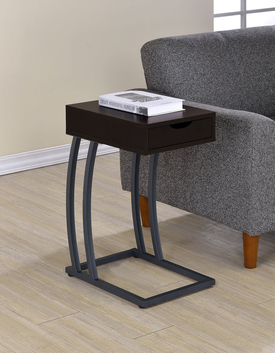 Coaster Troy Accent Table with Power Outlet Cappuccino Default Title