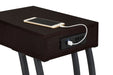 Coaster Troy Accent Table with Power Outlet Cappuccino Default Title