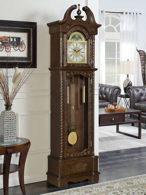 Coaster Cedric Grandfather Clock with Chime Golden Brown Default Title