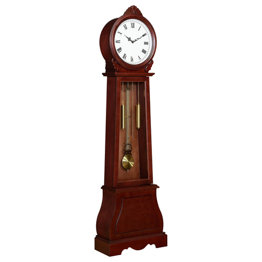 Coaster Narcissa Grandfather Clock with Chime Brown Red Default Title