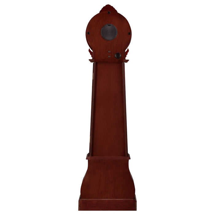 Coaster Narcissa Grandfather Clock with Chime Brown Red Default Title