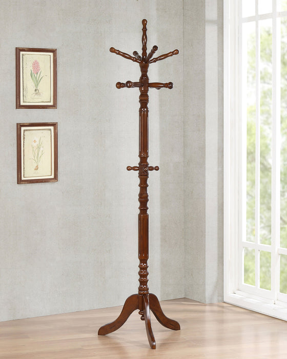 Coaster Achelle Coat Rack with 11 Hooks Tobacco