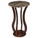 Coaster Elton Round Marble Top Accent Table Brown Default Title