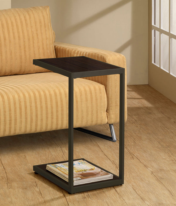 Coaster Jose Rectangular Accent Table with Bottom Shelf Brown Default Title