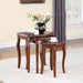 Coaster Daphne 3-piece Curved Leg Nesting Tables Warm Brown Default Title