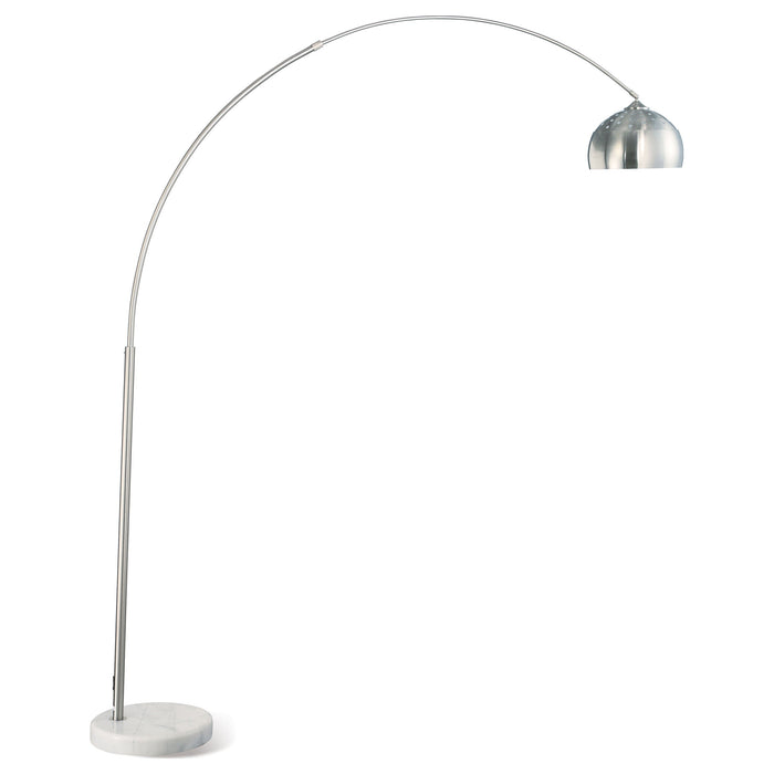 Coaster Krester Arched Floor Lamp Brushed Steel and Chrome Default Title