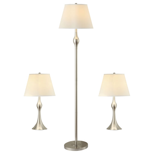 Coaster Griffin 3-piece Slender Lamp Set Brushed Nickel Default Title