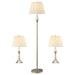 Coaster Griffin 3-piece Slender Lamp Set Brushed Nickel Default Title