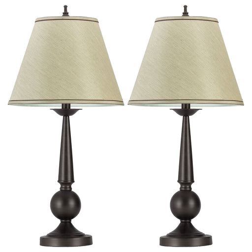 Coaster Ochanko Cone shade Table Lamps Bronze and Beige (Set of 2) Default Title