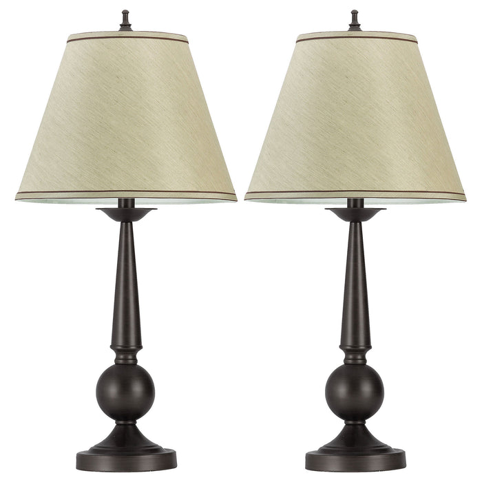 Coaster Ochanko Cone shade Table Lamps Bronze and Beige (Set of 2) Default Title