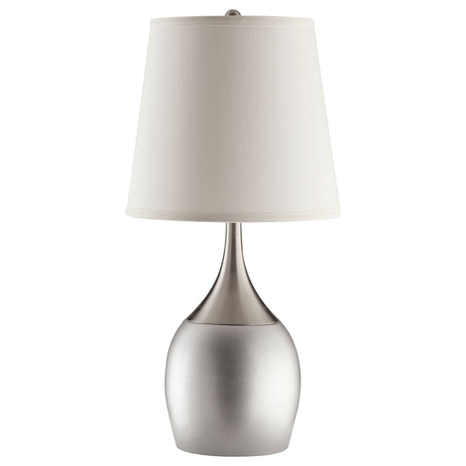 Coaster Tenya Empire Shade Table Lamps Silver and Chrome (Set of 2) Default Title