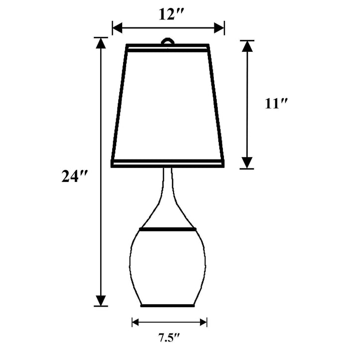 Coaster Tenya Empire Shade Table Lamps Silver and Chrome (Set of 2) Default Title