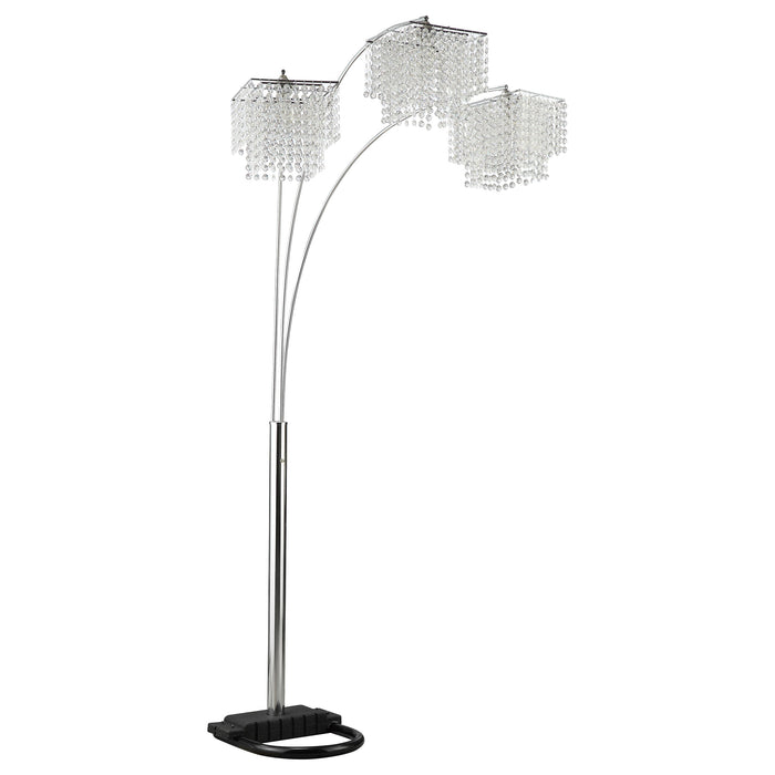 Coaster Miriam Crystal Drop Shade Floor Lamp Chrome Default Title