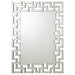 Coaster Forman Interlocking Greek Frameless Wall Mirror Silver Default Title