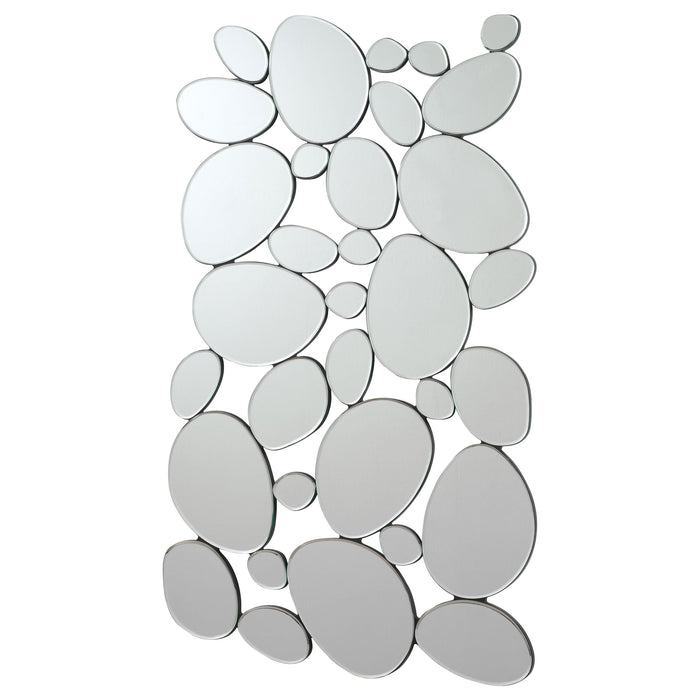 Coaster Topher Pebble-Shaped Decorative Mirror Silver Default Title