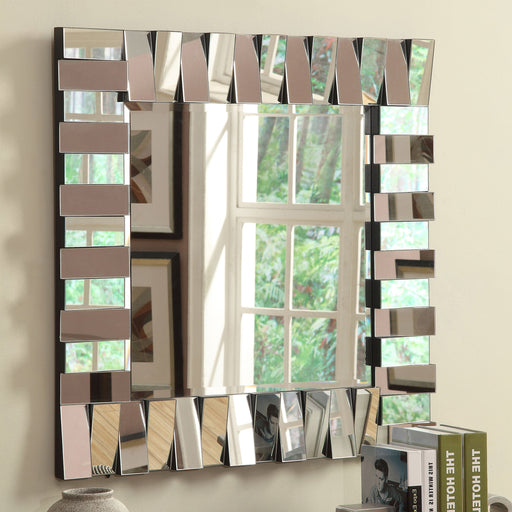 Coaster Tanwen Square Wall Mirror with Layered Panel Silver Default Title