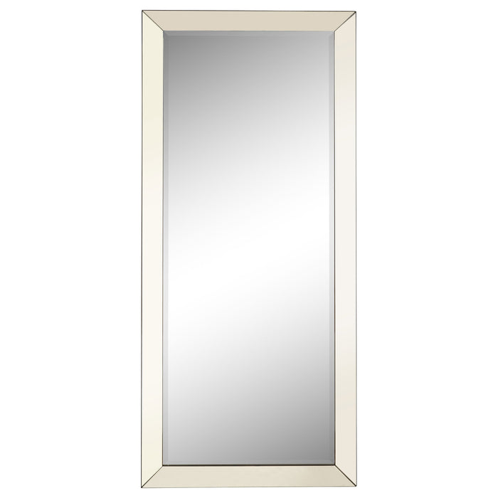 Coaster Barnett Rectangular Floor Mirror Silver Default Title