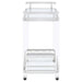 Coaster Jefferson 2-tier Glass Serving Cart Clear Default Title