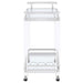 Coaster Jefferson 2-tier Glass Serving Cart Clear Default Title