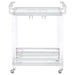 Coaster Jefferson 2-tier Glass Serving Cart Clear Default Title