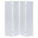 Coaster Roberto 4-panel Folding Screen White Default Title