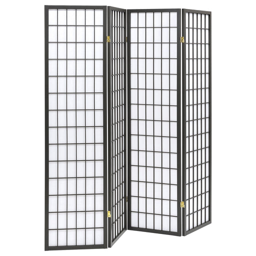 Coaster Roberto 4-panel Folding Screen Dark Grey and White Default Title