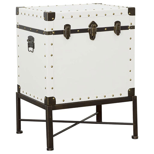 Coaster Nancy Accent Cabinet with Nailhead Trim White Default Title