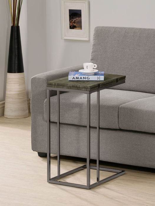 Coaster Pedro Expandable Top Accent Table Weathered Grey and Black Default Title