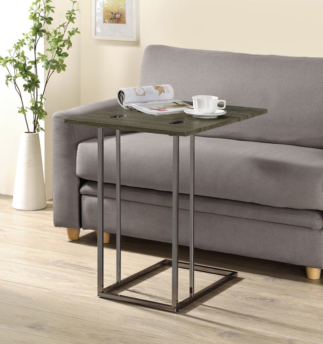 Coaster Pedro Expandable Top Accent Table Weathered Grey and Black Default Title