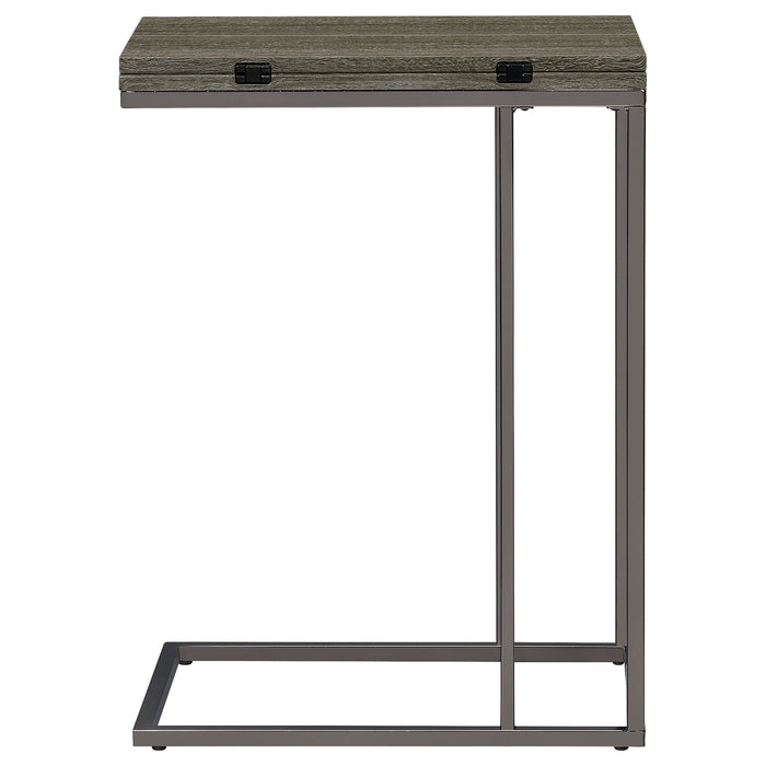 Coaster Pedro Expandable Top Accent Table Weathered Grey and Black Default Title