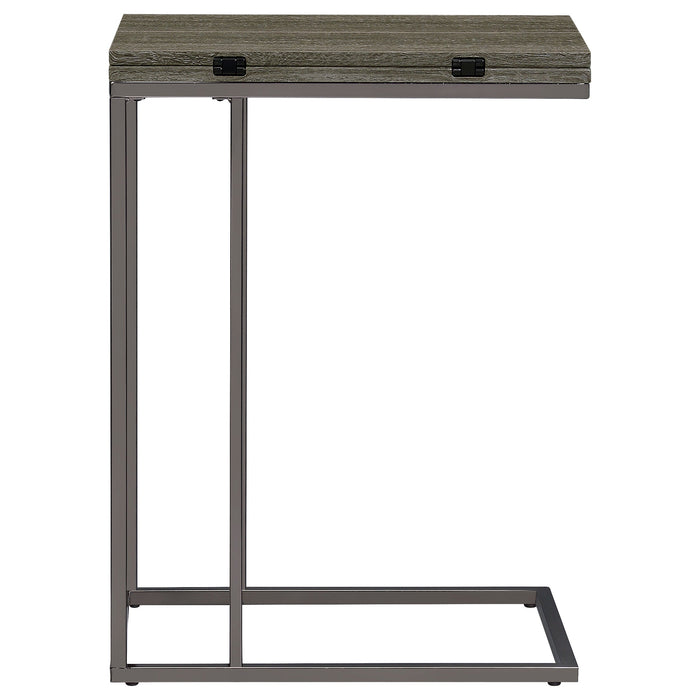 Coaster Pedro Expandable Top Accent Table Weathered Grey and Black Default Title