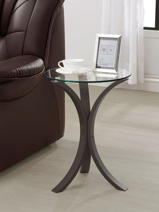 Coaster Edgar Round Accent Table Cappuccino