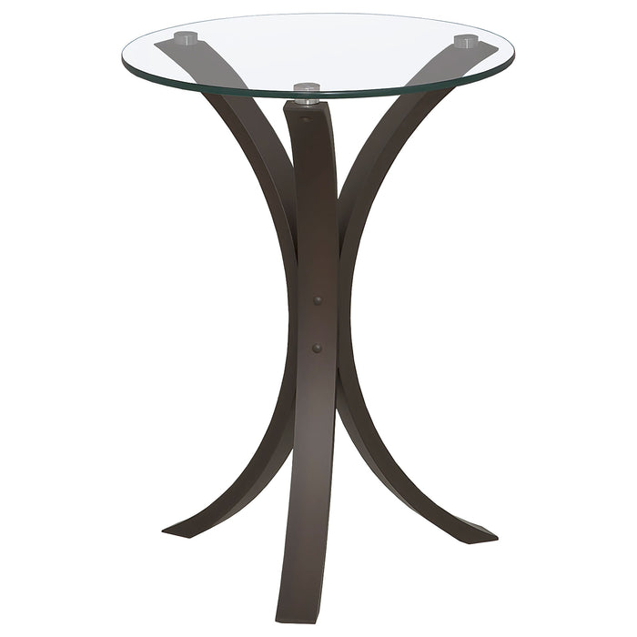 Coaster Edgar Round Accent Table Cappuccino