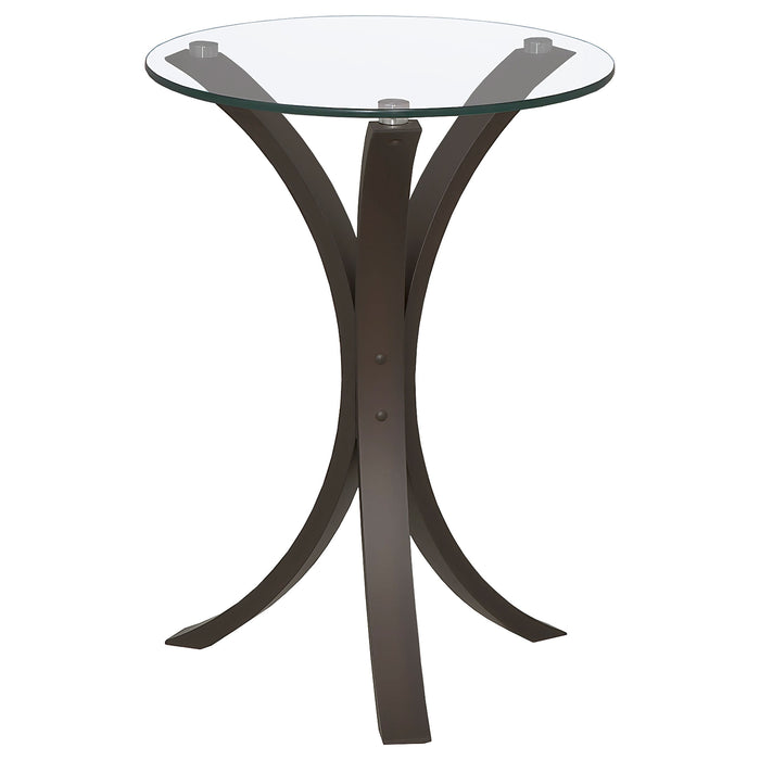 Coaster Edgar Round Accent Table Cappuccino