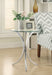 Coaster Eloise Round Accent Table with Curved Legs Chrome Default Title