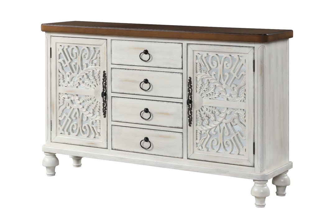 Vermont 4 Drawers Rectangular Console Table