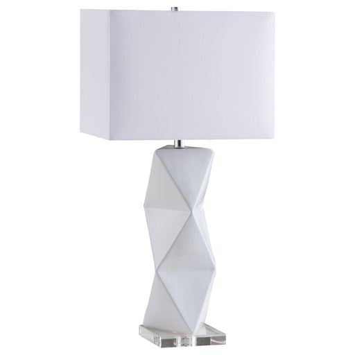 Coaster Camie Geometric Ceramic Base Table Lamp White Default Title