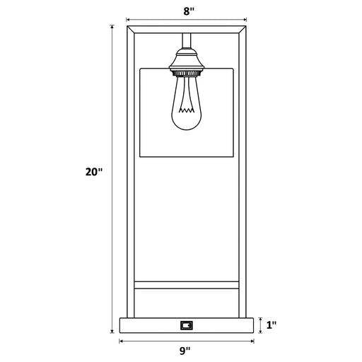 Coaster Shoto Glass Shade Table Lamp Black Default Title